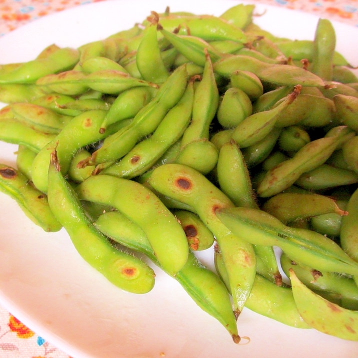 枝豆の蒸し焼き